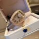Copy Franck Muller Galet Rose Gold Pave-Diamond Lady Watches Blue Leather Strap (6)_th.jpg